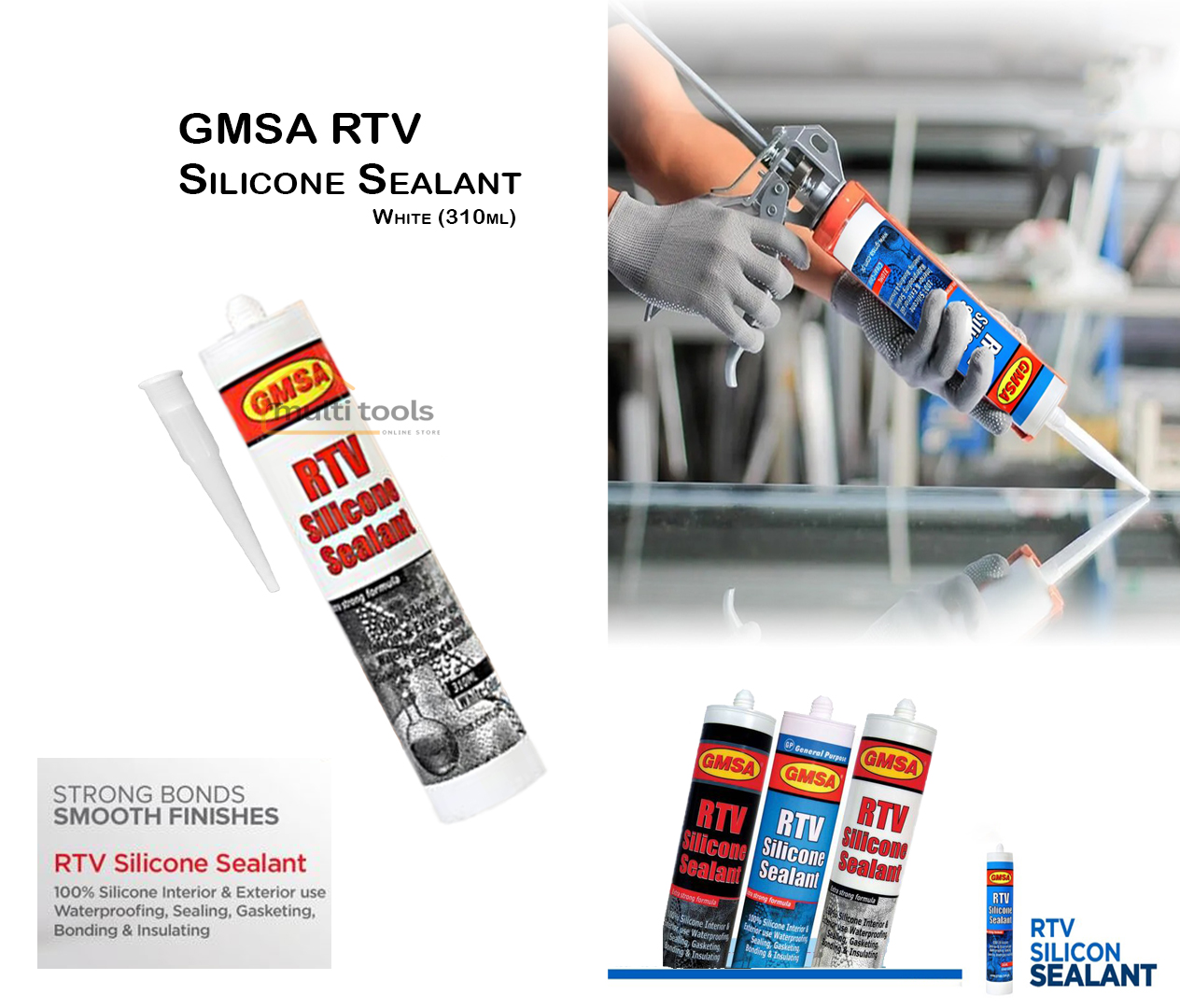 Gmsa Rtv Silicone Sealant (White)